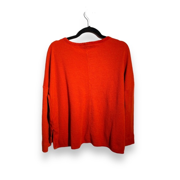 ANTHROPOLOGIE Orange Oversized Thermal Top - Picture 3 of 6
